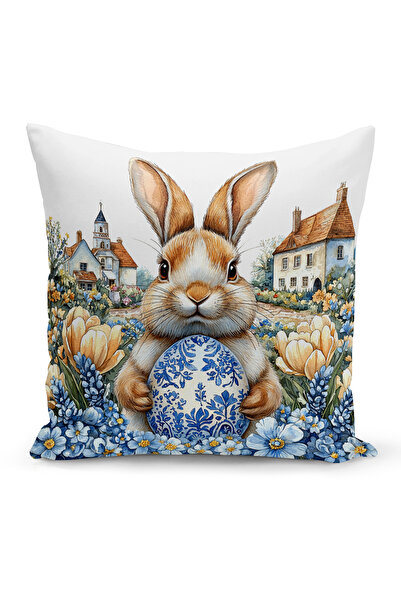 Bertille Home Husă de pernă cu imprimare digitală pe două fețe, seria Spring ...