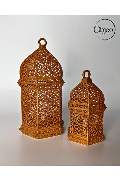 ozbience Renkli LED Mumlu Ramazan Feneri Seti, Dekoratif Işıklı Ev Süsü