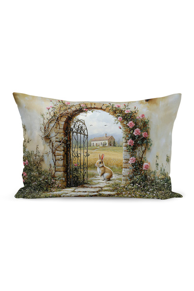 Bertille Home Ανοιξιάτικη Σειρά Κάλυμμα Μαξιλαριού Διπλής Όψης με Ψηφιακή Εκτ...