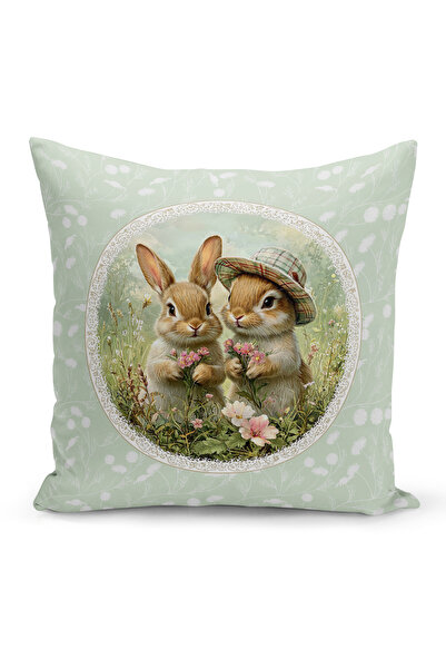 Bertille Home Husă de pernă cu imprimare digitală pe două fețe, seria Spring ...