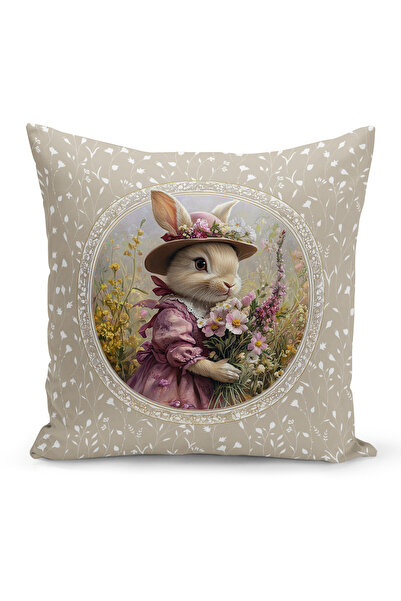 Bertille Home Husă de pernă cu imprimare digitală pe două fețe, seria Spring ...