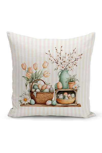 Bertille Home Husă de pernă cu imprimare digitală pe două fețe, seria Spring ...