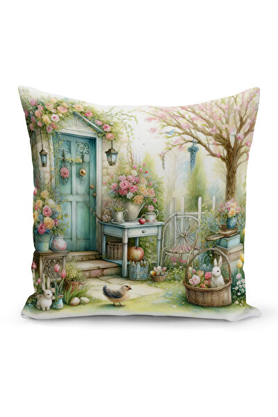Bertille Home Husă de pernă cu imprimare digitală pe două fețe, seria Spring ...