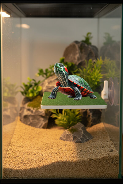 T×DEM Kaplumbaga Rampası Kaplumbağa Güneşlenme Platformu Su Seviyesinde Dinle...