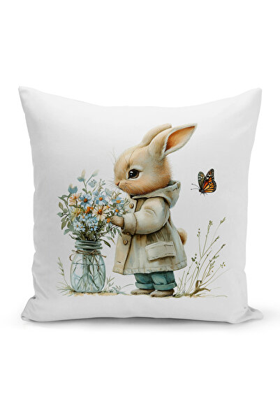 Bertille Home Husă de pernă cu imprimare digitală pe două fețe, seria Spring ...