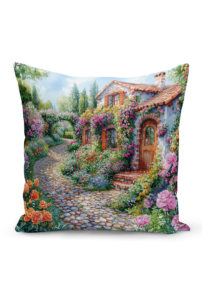 Bertille Home Husă de pernă cu imprimare digitală pe două fețe, seria Spring ...