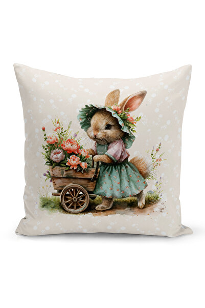 Bertille Home Husă de pernă cu imprimare digitală pe două fețe, seria Spring ...