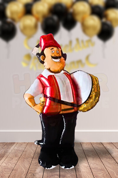 ozbience Ramazan Davulcusu Folyo Balon 118x76 cm, Dev Boy, Ayakta Durabilen B...