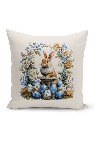 Bertille Home Husă de pernă cu imprimare digitală pe două fețe, seria Spring ...