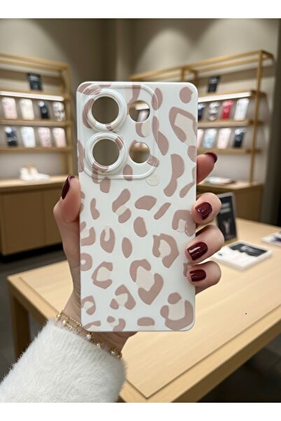 OVADA Redmi Note 13 Pro 4G Uyumlu Leopar Desenli Silikon Telefon Kılıf