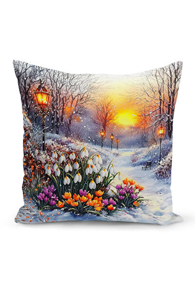 Bertille Home Husă de pernă cu imprimare digitală pe două fețe, seria Spring ...