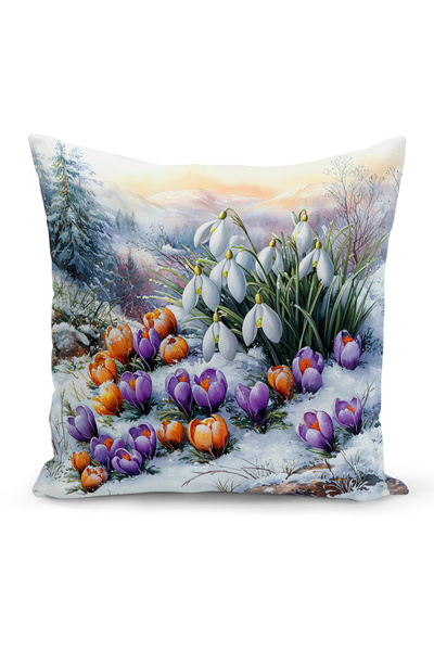 Bertille Home Husă de pernă cu imprimare digitală pe două fețe, seria Spring ...