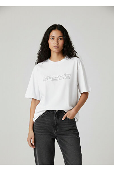 Mayer Butik Unisex Men/Women Cosmic Stone Printed Oversize Cotton Crew Neck T...