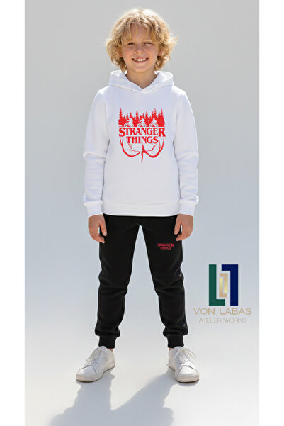 SVART WEAR Σετ παιδικό φούτερ και παντελόνι αθλητικής φόρμας Unisex με σχέδιο...