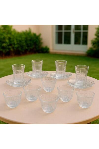 Generic Set of 18 Glass Tea Cups and Coffee Mugs