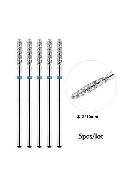 Choice12 مثقاب أظافر تورنادو الماسي 12 متر، 5 قطع، روسي معالج مسبقًا، مثقاب ف...
