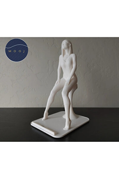 Mooj Modern Kadın Figürlü Telefon Standı – 3D Baskı Dekoratif Masaüstü Aksesu...
