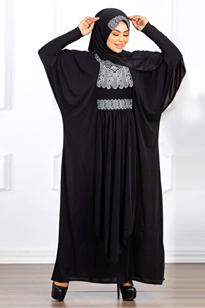 AsrymShop Lightweight, cool, wide black cotton prayer robe