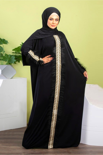 AsrymShop اسدال صلاة قطن زبدة خفيفة باردة واسع اسود