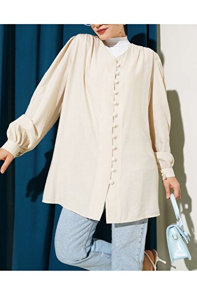 Burcia Brit Buttoned V-Neck Shirt