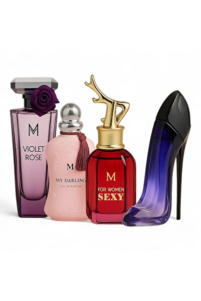 Montage Brands Set 4 parfumuri femei 100 ml – Eau de Parfum damă floral orien...