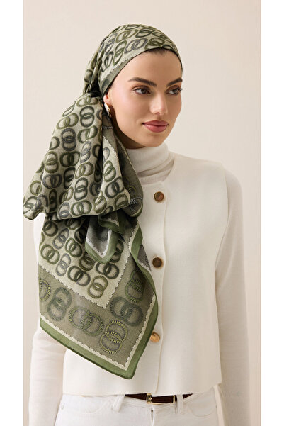 Imannoor SARMA NOOR HAKİ PAMUK FLOŞ ŞAL