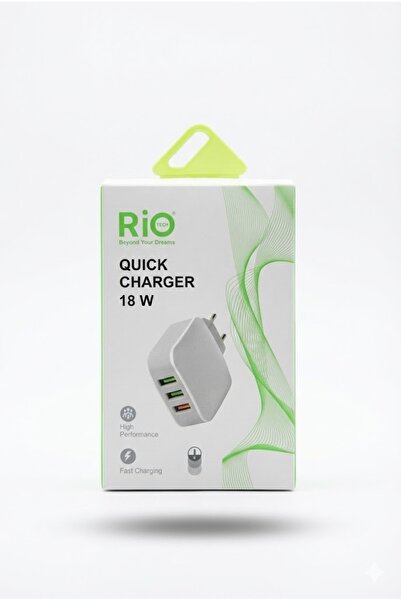 ONFA TEKNOLOJİ Rio Tech 3 USB Çıkışlı 18W Hızlı Şarj Adaptörü - Çoklu Port Te...