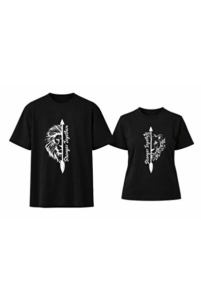 YRN COLLECTION Sevgili Kombini Couple T-Shirt Σετ 2 τεμαχίων Oversize Βαμβακε...