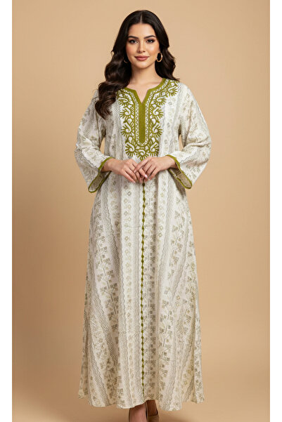 Moda Line Women's everyday jalabiya with delicate embroidery and patterns
