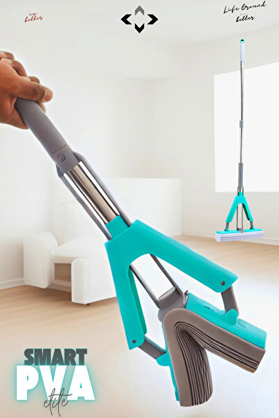 ozbience Elite PVA Kelebek Mop, Islak ve Kuru Temizlik İçin Mikrofiber Yüzey ...