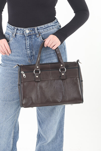 Erzeno Geantă de umăr și crossbody din piele maro pentru femei |   Design de ...