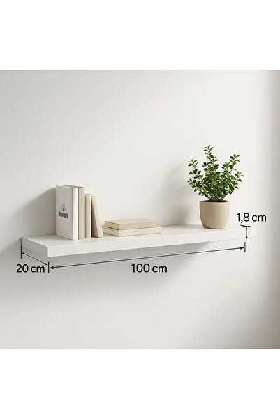 Mobilyan Modern Duvar Rafı 60-50-100cm | Dekoratif Duvara Monte Raf | Minimal...