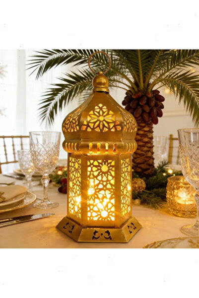 Generic Ramadan Lantern, Ramadan Decorations Lights, Vintage LED Lantern Holl...