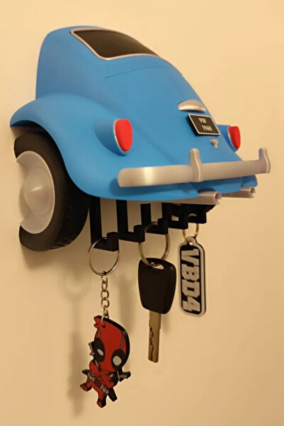Genç 3D VW Beetle Tasarımlı Duvar Anahtarlığı Vosvos Anahtar Askısı Nostaljik...