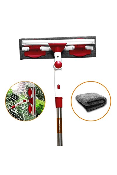 ozbience Çift Taraflı Çekçekli Balkon Cam Silme Aparatı, Pratik ve Hızlı Temi...