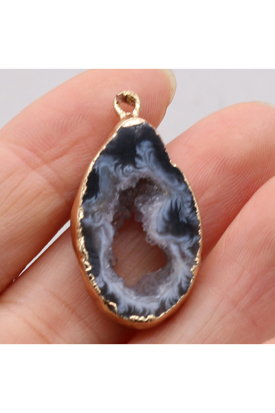 Choice heijin 1pc Natural Gemstone Pendant Irregular Shape Agate Charms for J...