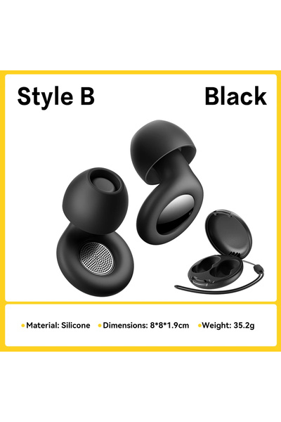 Choice4 سدادات أذن سيليكون سوداء من النوع B للنوم، عازلة للضوضاء بمقدار 30 دي...