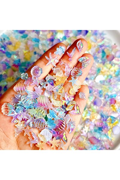 Choice Mixed 50PCS 50PCS 3D Creative Simulated Conch Shell Nail Charms Colorf...