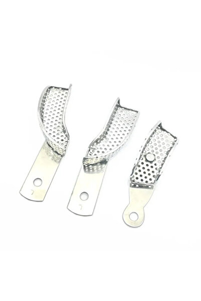 Choice 3pcs/set Dental Partial Impression Trays Stainless Steel Impression Tr...