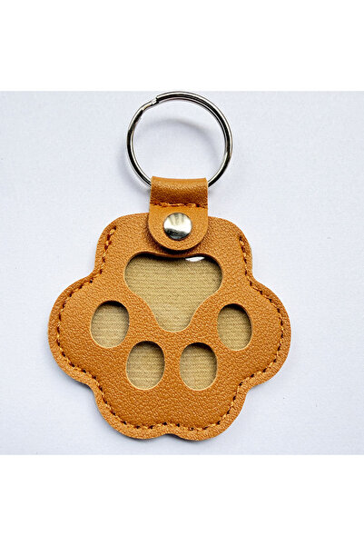 Choice orange Dog Hair Collector Keychain Leather Pet Memorial Keepsake for D...