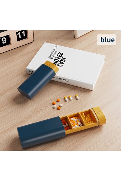 choice2 Blue New Mini Hot Portable 3 Grids Travel Small Pill Box Cases Contai...