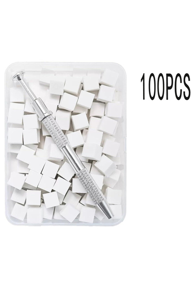 Choice white 100pcs 100 pieces of nail sponges, mini nail art sponges, with g...
