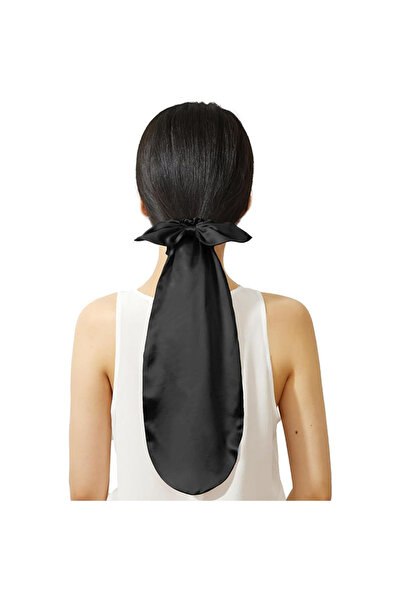 choice2 Black 2Pcs Women's Long Hair Night Cap Long Tail Ruffled Edges Double...