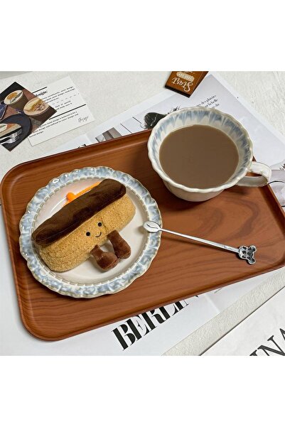 Choice سلسلة مفاتيح قطيفة لطيفة من مجموعة شاي ما بعد الظهيرة الفاخرة، دمية مح...