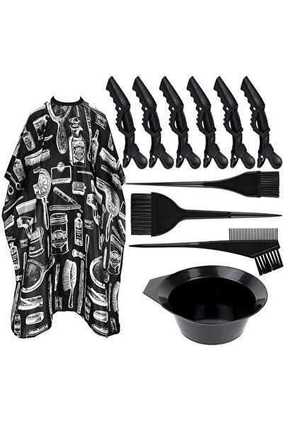 Choice طقم أسود مكون من 11 قطعة، يتضمن 5/11 قطعة من أدوات تفتيح الشعر الاحترا...