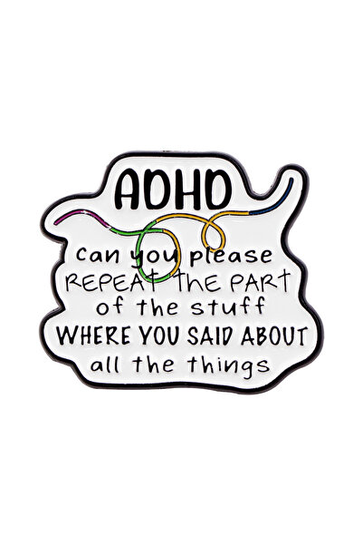 Choice 2 ADHD Awareness Enamel Pin Mental Health Quotes Brooch For Coat Women...