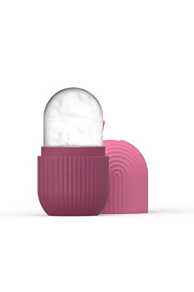 Choice قوالب مكعبات ثلج من السيليكون باللون الأحمر الوردي، أداة تجميل لشد الو...