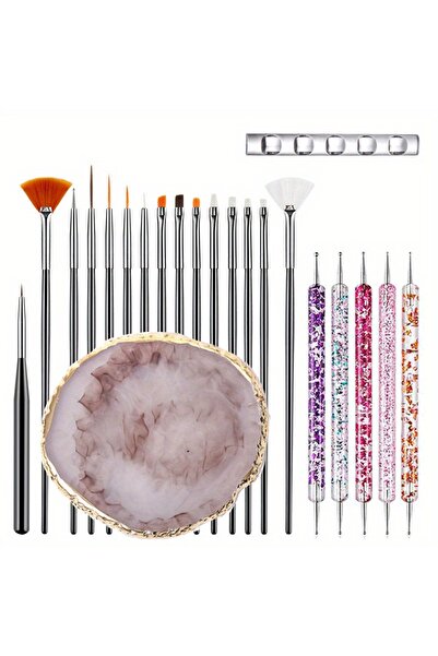 Choice Black 22Pcs 22PCS Professional Nail Art Brush Set Design Tip Acrylic U...