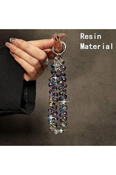 Choice Purple Stylish Glitter Crystal Bead Pendant Detachable Colorful Wrist ...