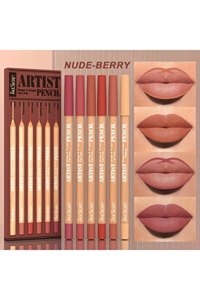 Choice Nude Berry 6pcs/SET Nude Lip Liner Makeup Set Waterproof Matte Long La...